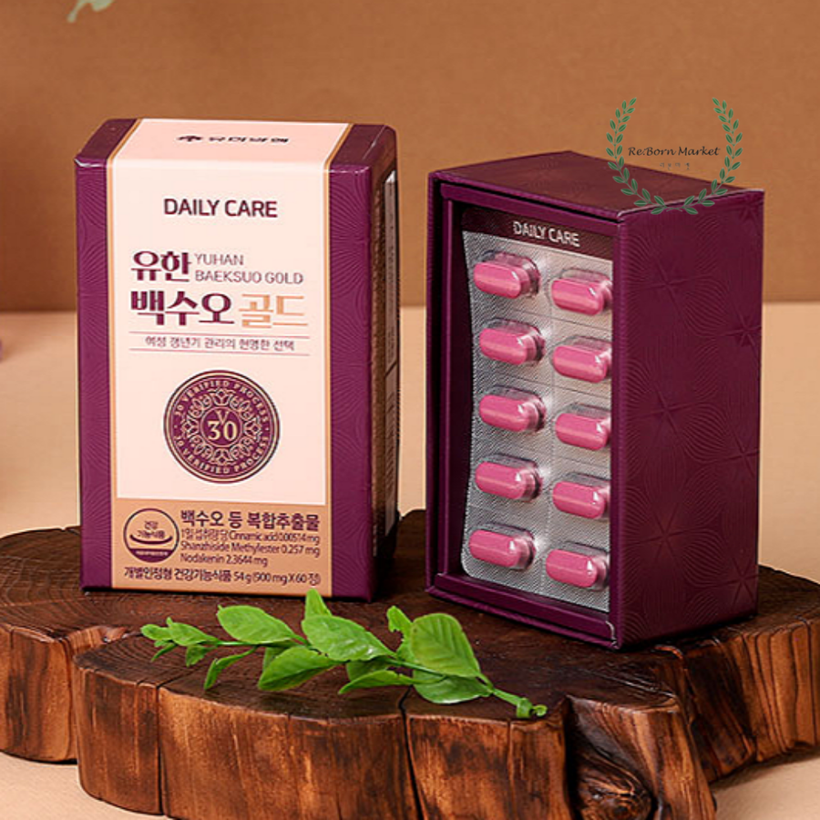 <b>백수오</b>등<b>복합추출물</b> 유한 <b>백수오</b> 골드 갱년기 중년 여성 에스트로겐 영양제 60정