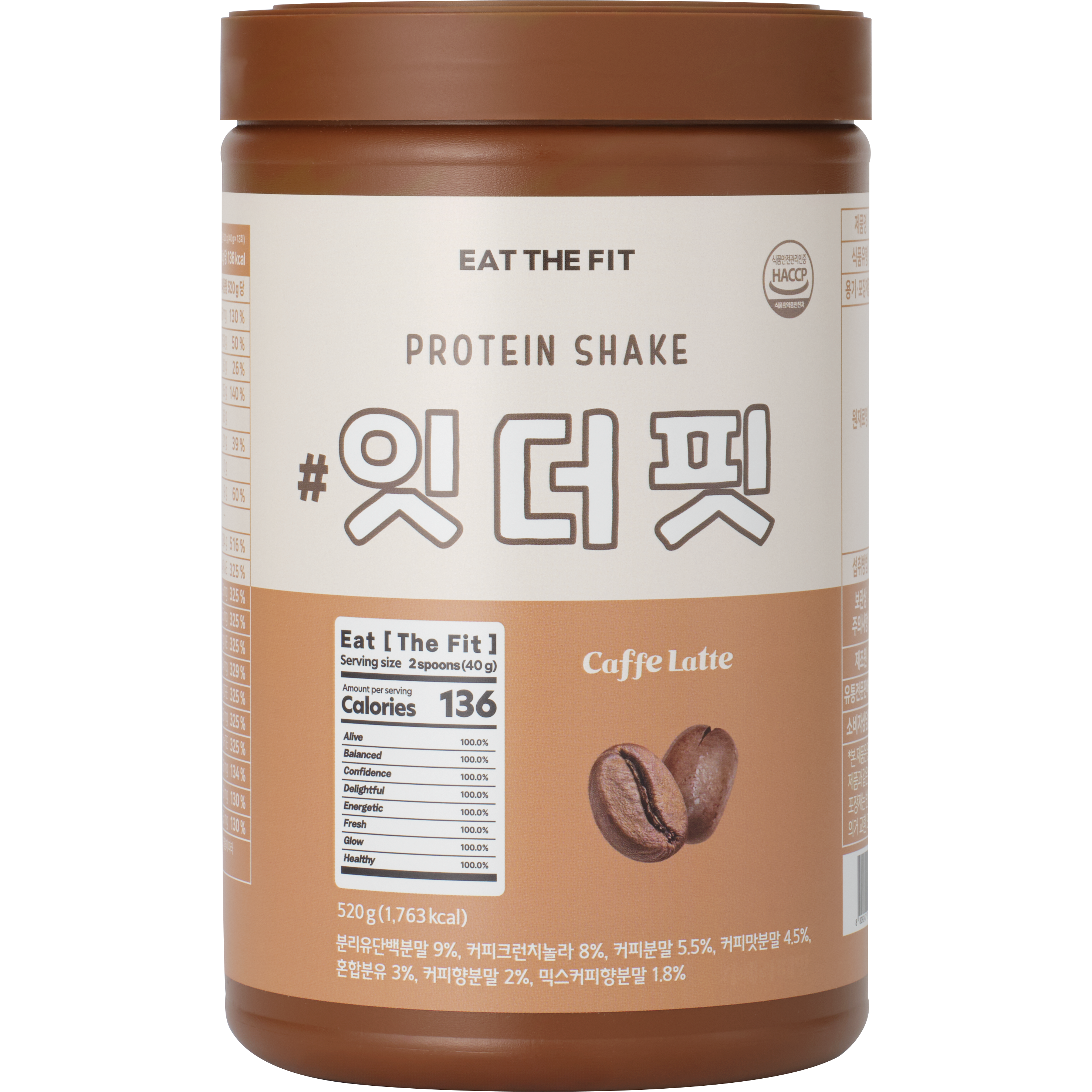 오그래 잇더핏 단백질 쉐이크 까페라떼, 520g, 1개