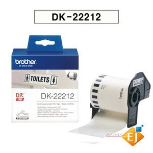 브라더/정품[부라더 라벨테이프] DK-22212/DK22212/연속라벨 (62mm*15.24m 흰색바탕Durable 필름)/감열지라벨/QL-550/QL-700/QL-720NW/QL