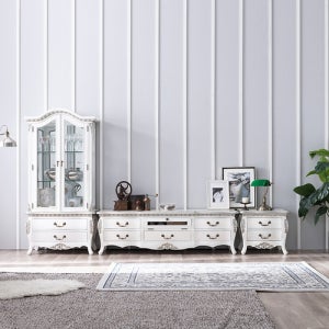 더리체 수입 엔틱가구 보나끄 소피아 양문 장식장 세트