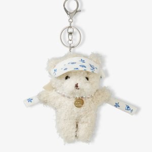 [논로컬 X 이하여백] Seaside Motive Sun Visor Bear keyring - Light Beige N25LMAC003LE