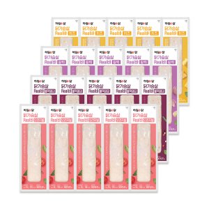 하림이닭 닭가슴살 리얼바 80g 4종 20팩오리지널+블랙페퍼+갈릭+치즈