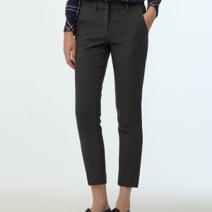 [헤지스 여성] [클리어런스][스테디셀러][기모][스트레이트핏] 그레이 멜란지 베이직 슬랙스 WSPA3DU91G2