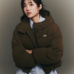 [리] 우먼 후드 숏 다운 브라운 LE2404DP62BR