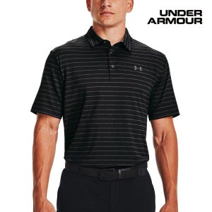 [롯데백화점] 언더아머 남성 UA 플레이오프 투어 스트라이프 폴로 반팔 1351130-001 LE1219814182