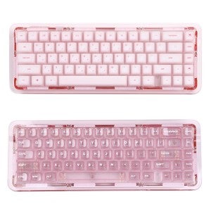 몬스타 가츠 아쿠아67 유무선 기계식 + 젤리푸딩 키캡 (핑크)