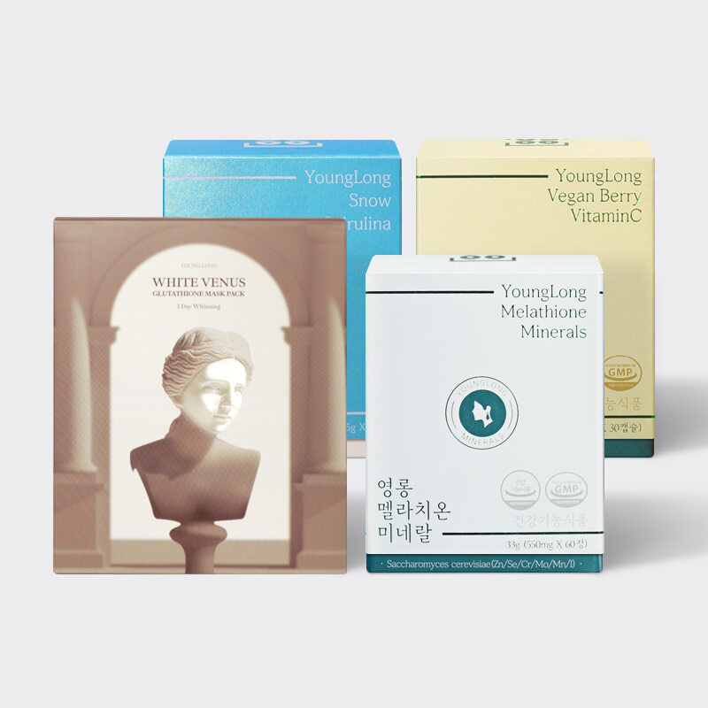 <b>영롱</b> 이너뷰티 4종 세트 [마스크팩 &amp; 미네랄 &amp; 스피루리나 &amp; <b>비타민C</b>]