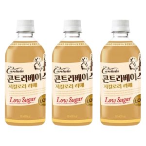 칸타타 콘트라베이스 저칼로리 라떼 커피음료 500ml x 48개 페트