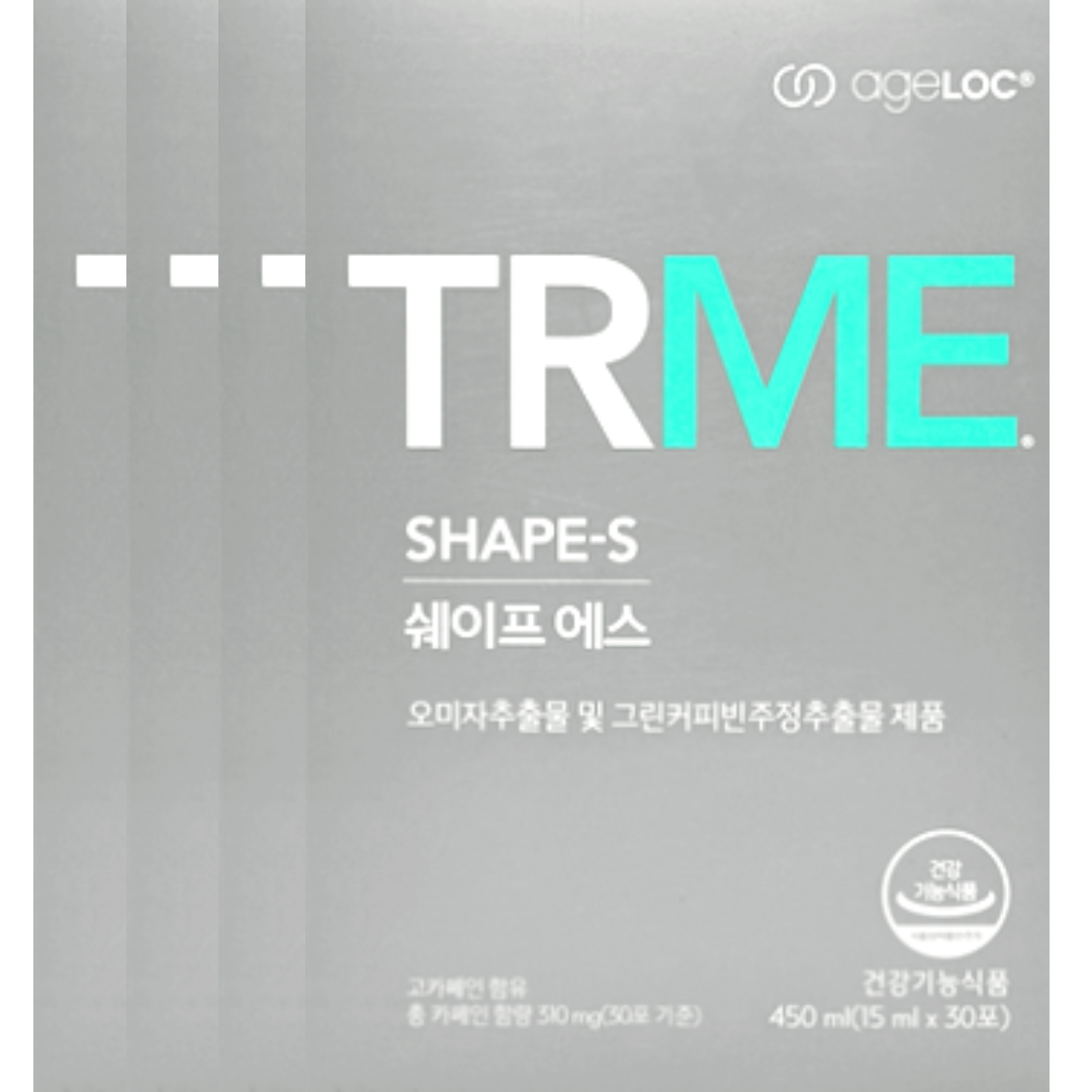 <b>뉴스킨</b> 티알미 쉐이프 에스 15ml x 30포 x 4박스 4개월분 오미자맛