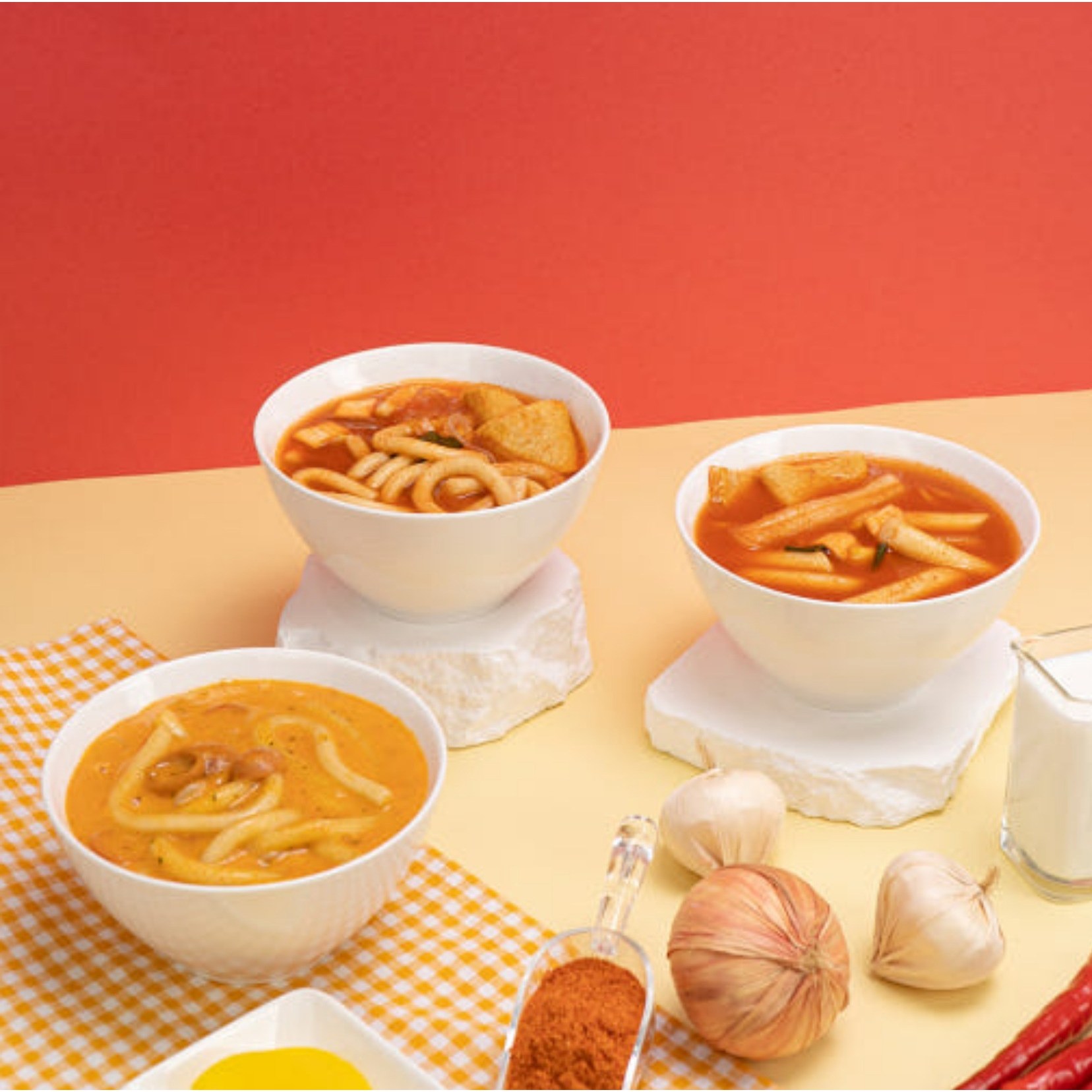 [동동소담] 떡볶이 3종세트 / 국물떡볶이 / 누들떡볶이 / 로제떡볶이  1개  1.235kg