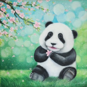 팬더그림 (꽃밭에 앉아서), 홈인아트