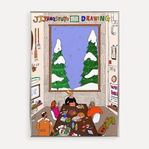 [커런트브라운] 겨울의 사무실 짱셔요 드로잉 Jjjangsyuyo Drawing 아트 프린트 A4/A3/A2/50x70