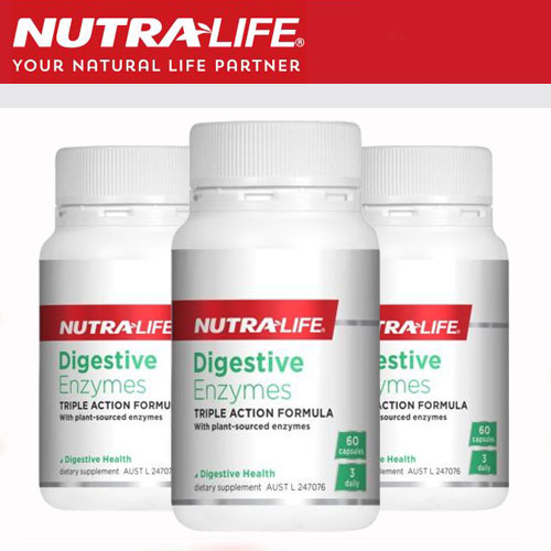 [뉴트라라이프] 소화효소 Digestive Enzymes 60캡슐 3병  1세트  60정