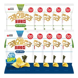농심 크레오파트라 포테토칩 솔트앤김 5개+크레오파트라 포테토칩 솔트앤와사비 5개
