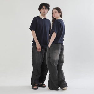 [폴리그램] 특양면 카라 반팔 티셔츠