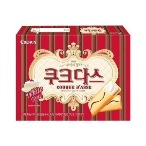[롯데제과] 크라운 쿠크다스 화이트 128g x 36개 과자 스낵
