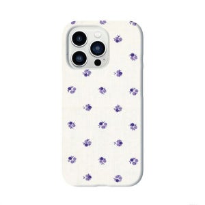 베르가못 케이스 A 130 퍼플 플라워 패턴 케이스 Purple Flower Pattern Case 아이폰16PRO하드_m20250714355718920 [갤럭시]