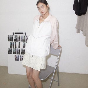 [잇터] Raglan color point windbreaker jacket_Pink