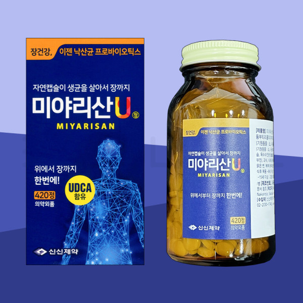 <b>신신제약</b> 미야리산U 420정 <b>신신제약</b> 낙산균 효능 낙산 유산균 프로바이오틱스 대용량