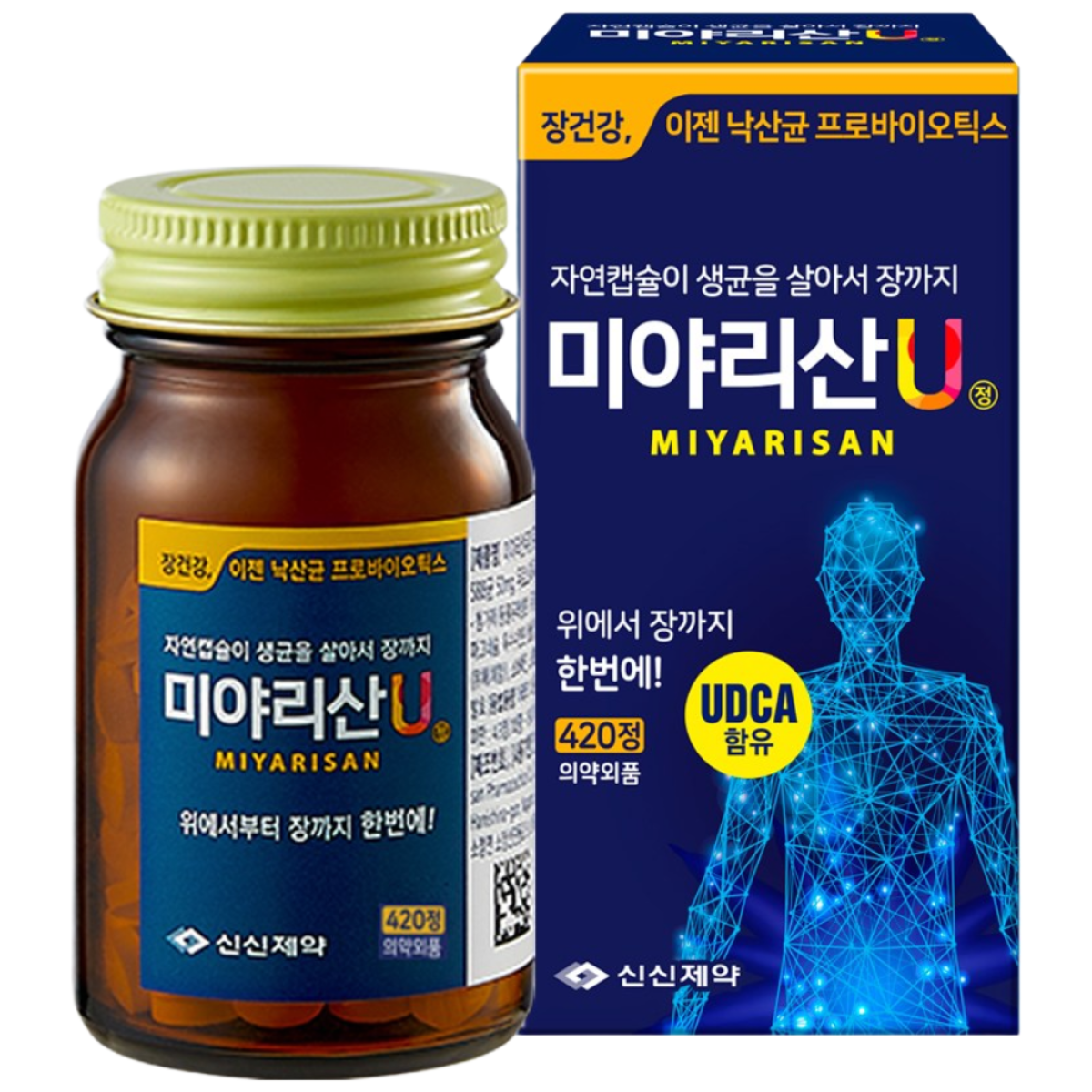 [<b>신신제약</b>] 미야리산U 낙산균 프로바이오틱스 420정