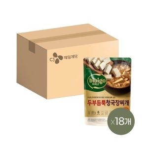CJ제일제당 비비고 두부듬뿍 청국장찌개 460g x18개