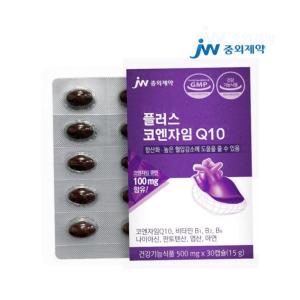 <b>JW중외제약</b> <b>중외제약</b> 코엔자임Q10 <b>항산화</b> 높은혈압 코큐텐 코앤자임큐텐 30캡슐
