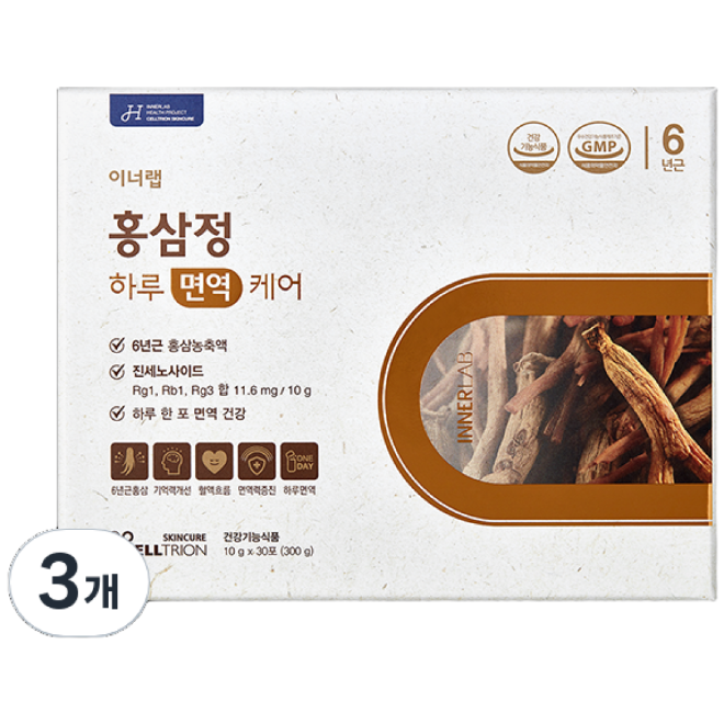 <b>이너랩 홍삼정 하루면역케어</b> 30p  3개  300g