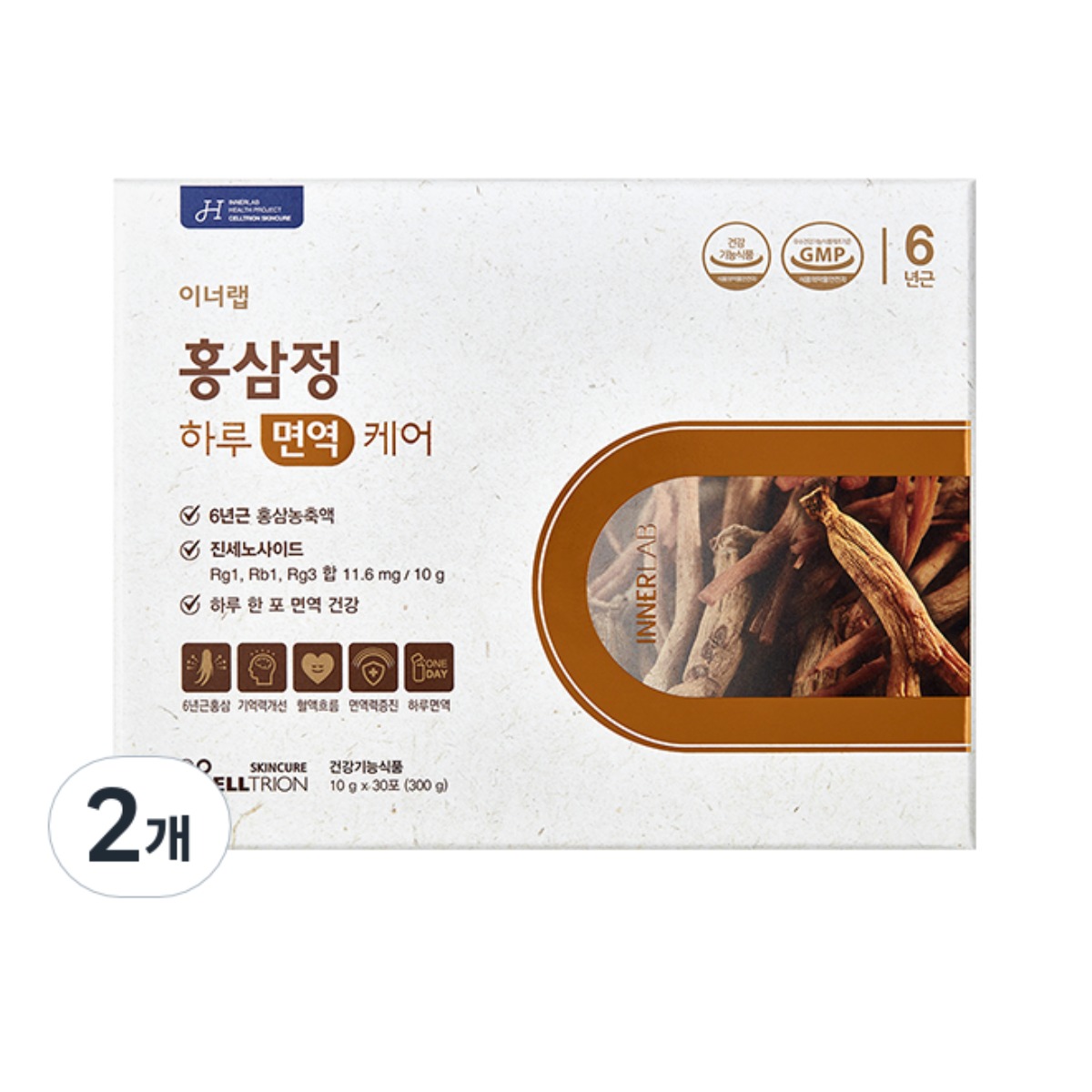 <b>이너랩 홍삼정 하루면역케어</b> 30p  2개  300g