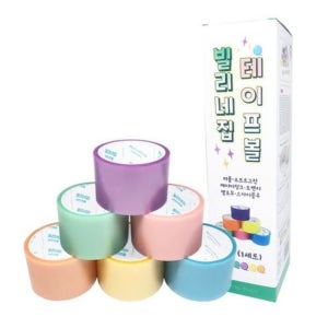 빌리네집 펄 테이프볼 6종 세트 6cm x 10m 혼합색상 1세트