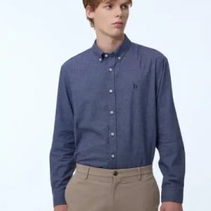 [헤지스 남성] 헤지스 버튼다운 면 긴팔캐주얼셔츠 WHSH4D500N2