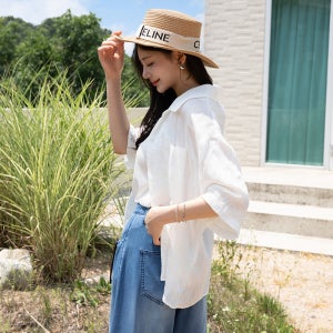 사라 자수 포켓 남방 #49768