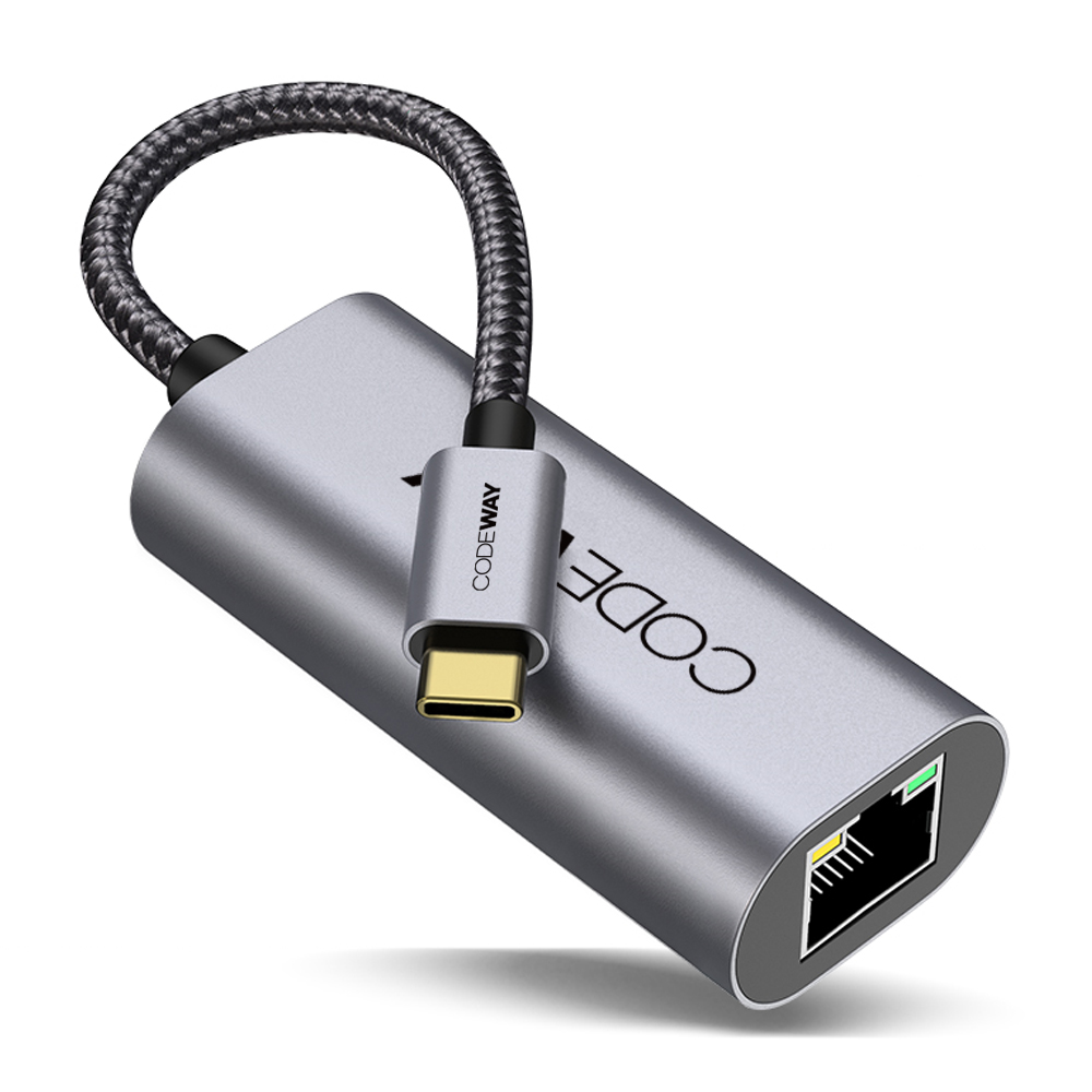 코드웨이 USB C타입 노트북 랜선 연결 젠더 0.11m, 1개