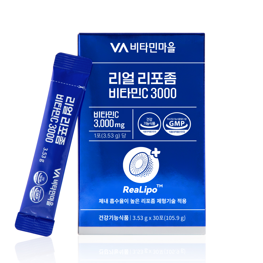 비타민마을 리얼 리포좀 비타민C 3000 3.53g x 30포, 4개