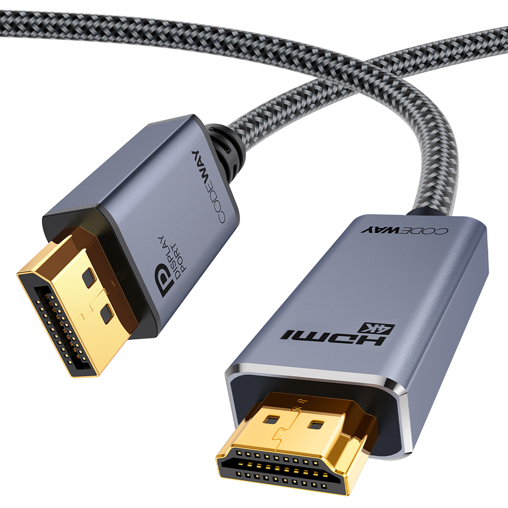 코드웨이 DP to HDMI 케이블 v2.0 2m, 1개