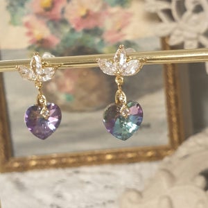 [오스트리아] 크리스탈 하트 까르멘 귀걸이, 아름앤코 (Areum & Co.)