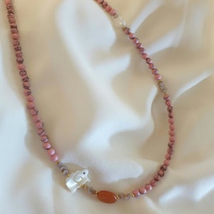 [썬스톤/자개]핑크 하울라이트 목걸이🏅한정수량, 아름앤코 (Areum & Co.)
