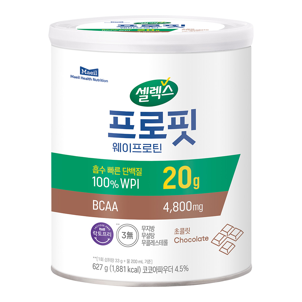 매일유업 셀렉스 프로핏 웨이프로틴 초콜릿, 627g, 4개