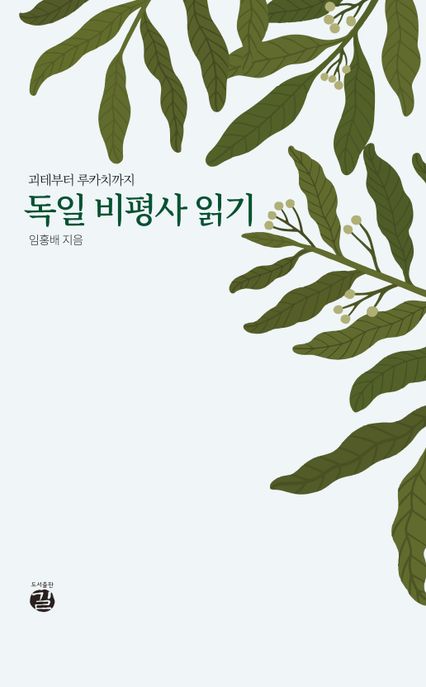 독일 비평사 읽기 괴테부터 루카치까지