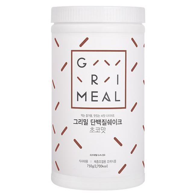 그리밀 <b>그리밀 단백질</b>쉐이크 초코맛 750g 1개
