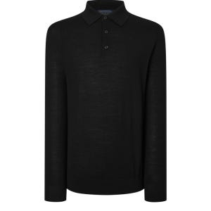 [마에스트로 남성] [반값세일][스테디셀러] 블랙 짜임 울 카라니트 WASW4C011BK