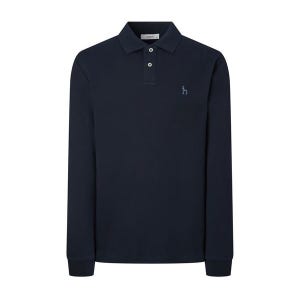 [헤지스 남성] 헤지스 네이비 단색 면 긴팔카라티셔츠 WHTS4C302N3