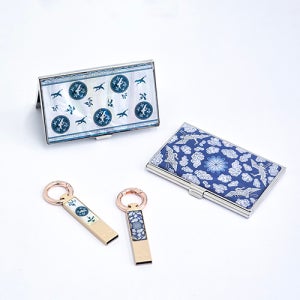 나빌레라 도자문 자개 스틱USB8G32G 명함케이스 2종세트