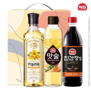 해표 카놀라유 맛술 진간장 3종 선물세트