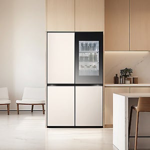 [LG전자/M626GBB332S] 디오스 오브제컬렉션 노크온 냉장고 Fit & Max 글라스 베이지