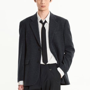 [티엔지티] Redford Wool Blended Herringbone Jacket (Dark Grey) TNJA5F105G2