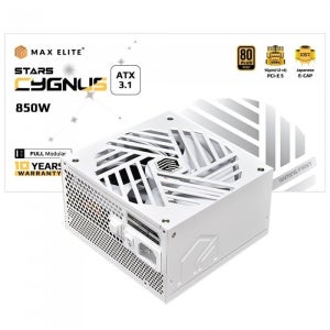 맥스엘리트 STARS CYGNUS 850W 80PLUS 골드 풀모듈러 ATX3.1 파워 (화이트)