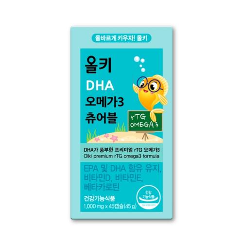[소비기한 임박] <b>아주약품</b> 올키 DHA <b>오메가3</b> 츄어블, 1개
