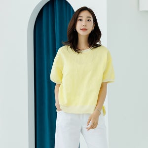 올무드린넨티셔츠 TBD3388[66,77,88,아이보리,노랑,블루,보라,검정]