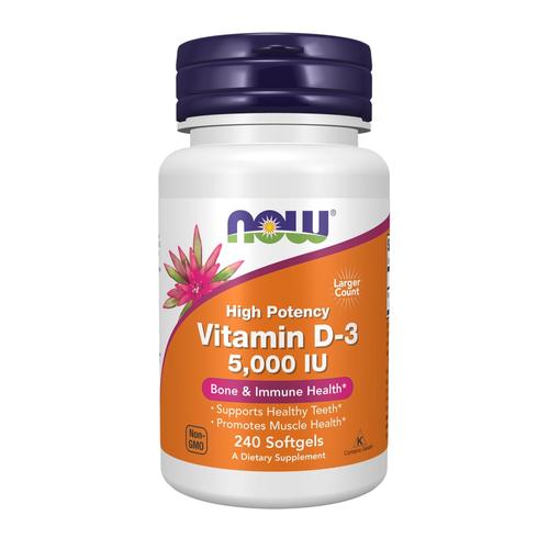 NOW <b>Vitamin D</b>-3 <b>비타민 D</b>-3 5000 IU 240정