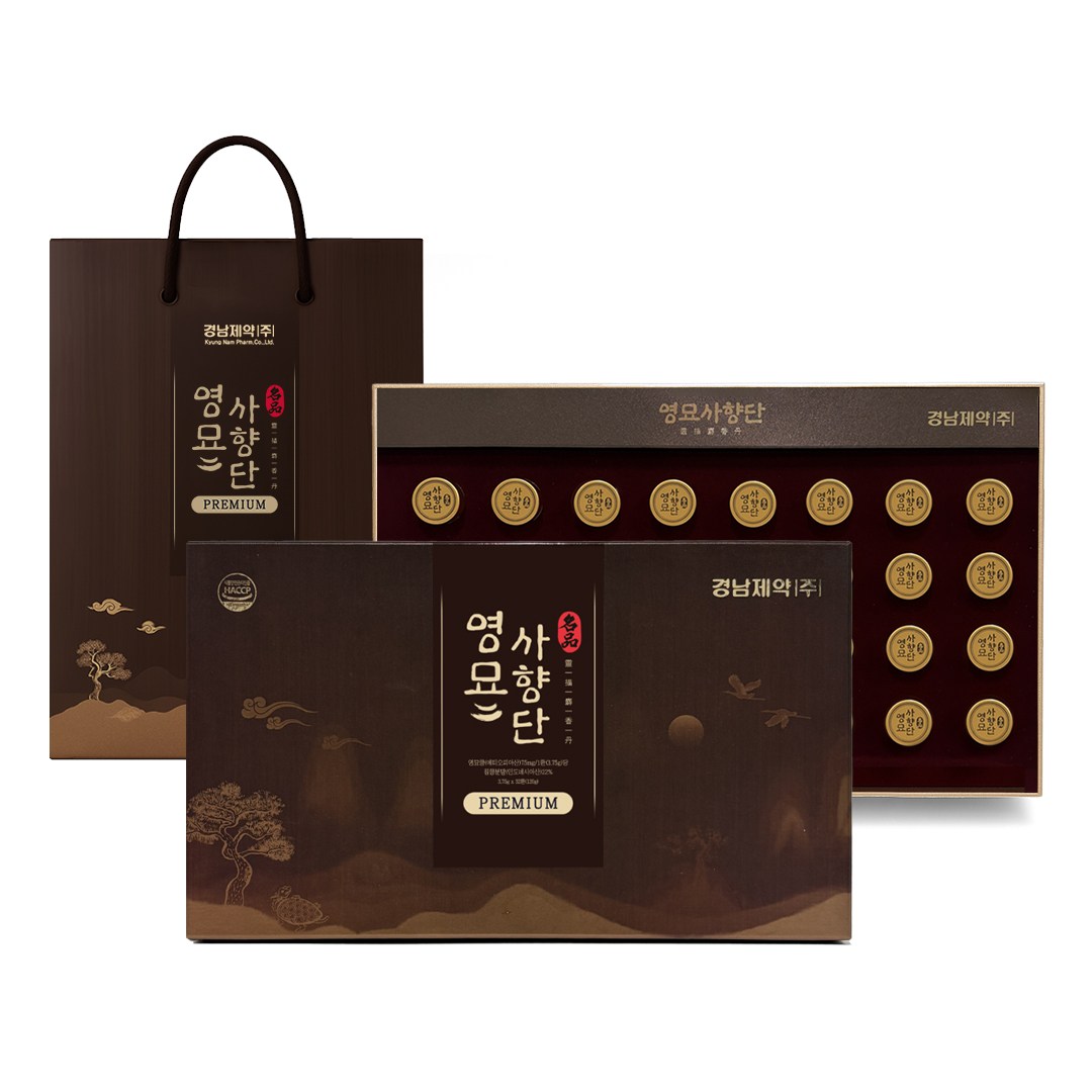 경남제약 영묘 사향 공진단 프리미엄 침향 녹용 홍삼 건강환 32환  120g  1박스